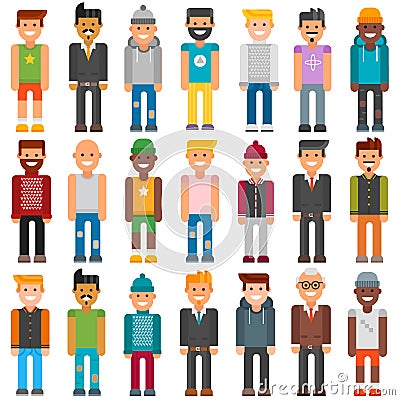 Group cartoon characters people different professional manager person vector. Vector Illustration
