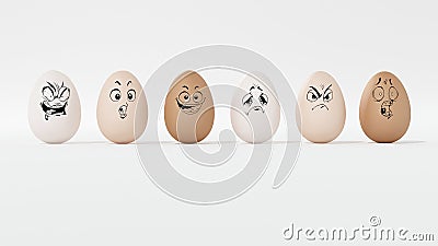 Group of chicken eggs Stock Photo