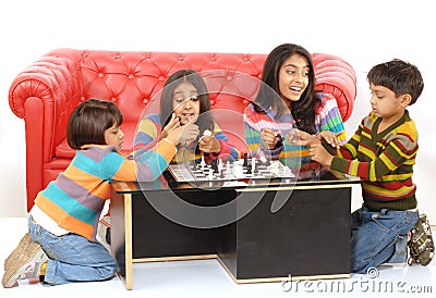 Group of children playing Stock Photo