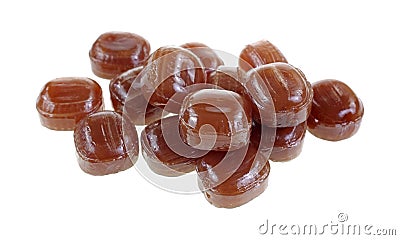 Chocolate Mint Hard Candy on White Stock Photo