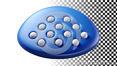 Circle buttons group, interface and user control element illustration png transparent image Generative AI Stock Photo
