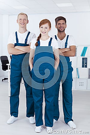 Group of cleaners Stock Photo