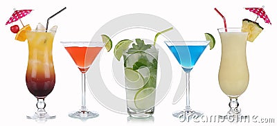 Group of cocktails Stock Photo