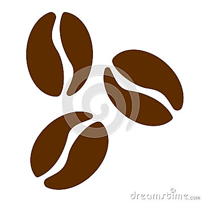 Group of coffee bean icon isolated on white background, vector and illustration Vector Illustration