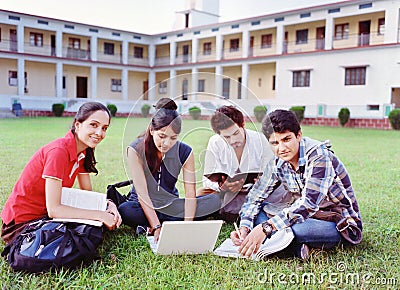 Group of college students Stock Photo