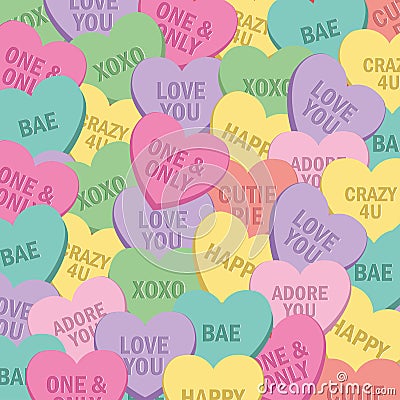 Group of colored heart shapes Valentine day poster Vector Vector Illustration