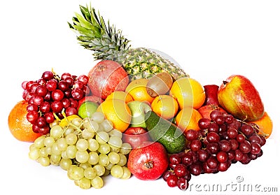 Group of colour fruit. Stock Photo