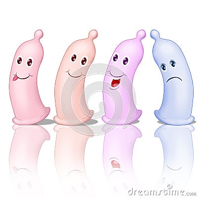 Group condom Stock Photo