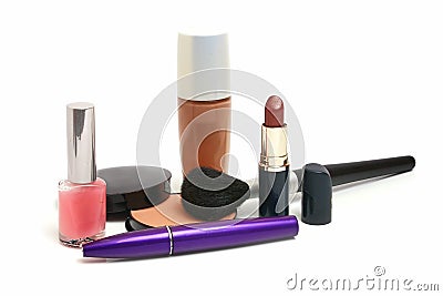 Group cosmetics Stock Photo