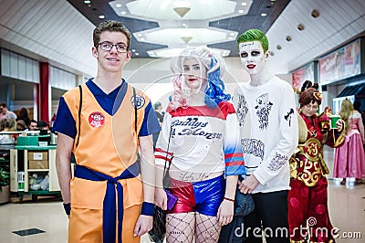 Group of cosplayers at Birmingham MCM Editorial Stock Photo