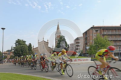 MARANELLO, MODENA, ITALY: colorful cycle race Editorial Stock Photo