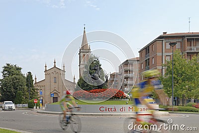 MARANELLO, MODENA, ITALY: colorful cycle race Editorial Stock Photo