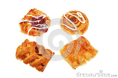 Group of Danish pastries Stock Photo