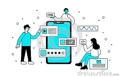 A group of developers programming Vector Illustration