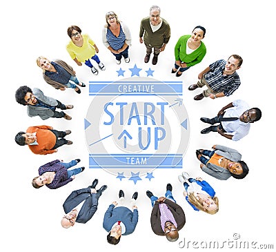 Group of Diverse Creative Multiethnic People Stock Photo