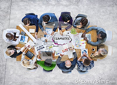 Group of Diverse Multiethnic Business People Teamwork Stock Photo