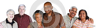 Group of Elderly Couples Stock Photo