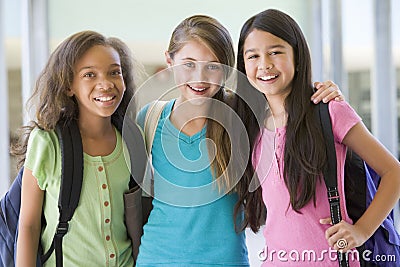Group of elementary school friends Stock Photo