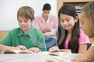 Group of elementary school pupils Stock Photo