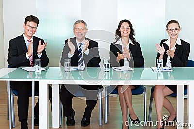 Group of employment recruitment officers Stock Photo