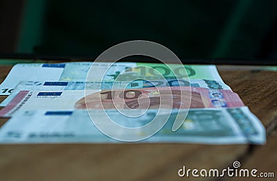 Group of euro banknotes Stock Photo