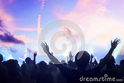 Raise your hands and worship God Editorial Stock Photo
