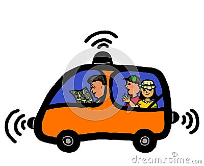 Self Driving Cars Stock Photo