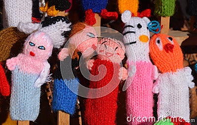 Finger Puppets Stock Photo