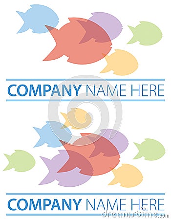 Group Fish Logo Vector Illustration