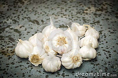 Group Of Fresh Garlic Stock Photo