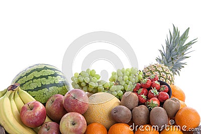 Group of fresh healthy fruit Stock Photo