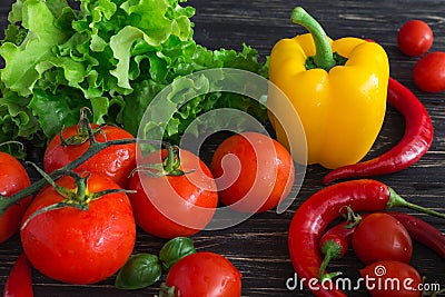 Group of fresh vegetables Stock Photo