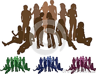 Group of friends Vector Illustration