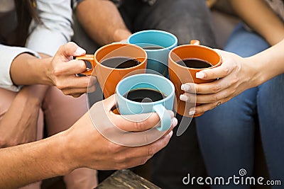Coffee with friends Stock Photo