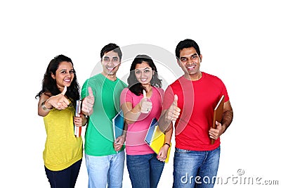 Group of friends with thumb up Stock Photo