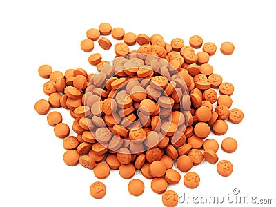 Group of generic ibuprofen pain reliever tablets Stock Photo