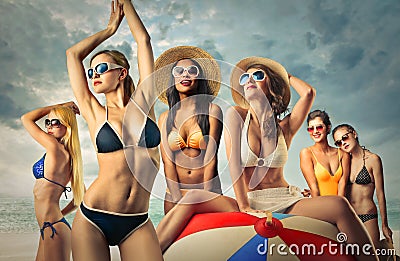 A group of girls Stock Photo