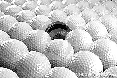 Group of golf balls Stock Photo