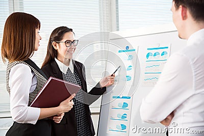 Businesspeople in a meeting at office Stock Photo