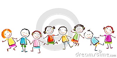 Happy children Vector Illustration