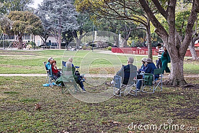 Group of happy elderly people laughing and talking Editorial Stock Photo