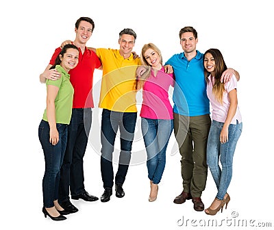 Group Of Happy Multiethnic Friends Stock Photo