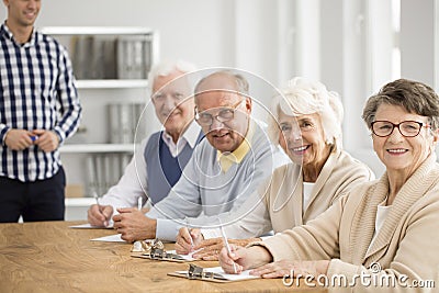 Group of happy seniors Stock Photo