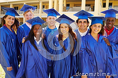 Group Of High School Students Celebrating Graduati Stock Photo