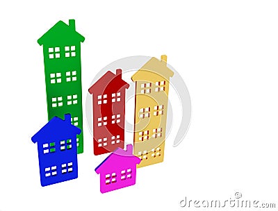 Group homes Stock Photo