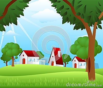 Group of houses Stock Photo