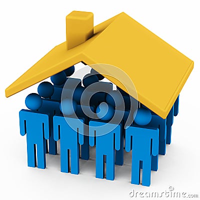 Group housing scheme Stock Photo