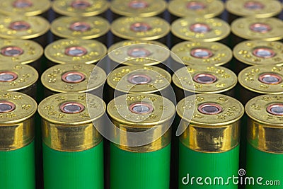 Group hunting cartridges Stock Photo