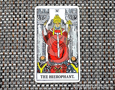 The Hierophant Tarot Card Institutions Education Tradition Guru ccult Stock Photo