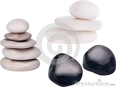 Group of isolated stones illustration Vector Illustration